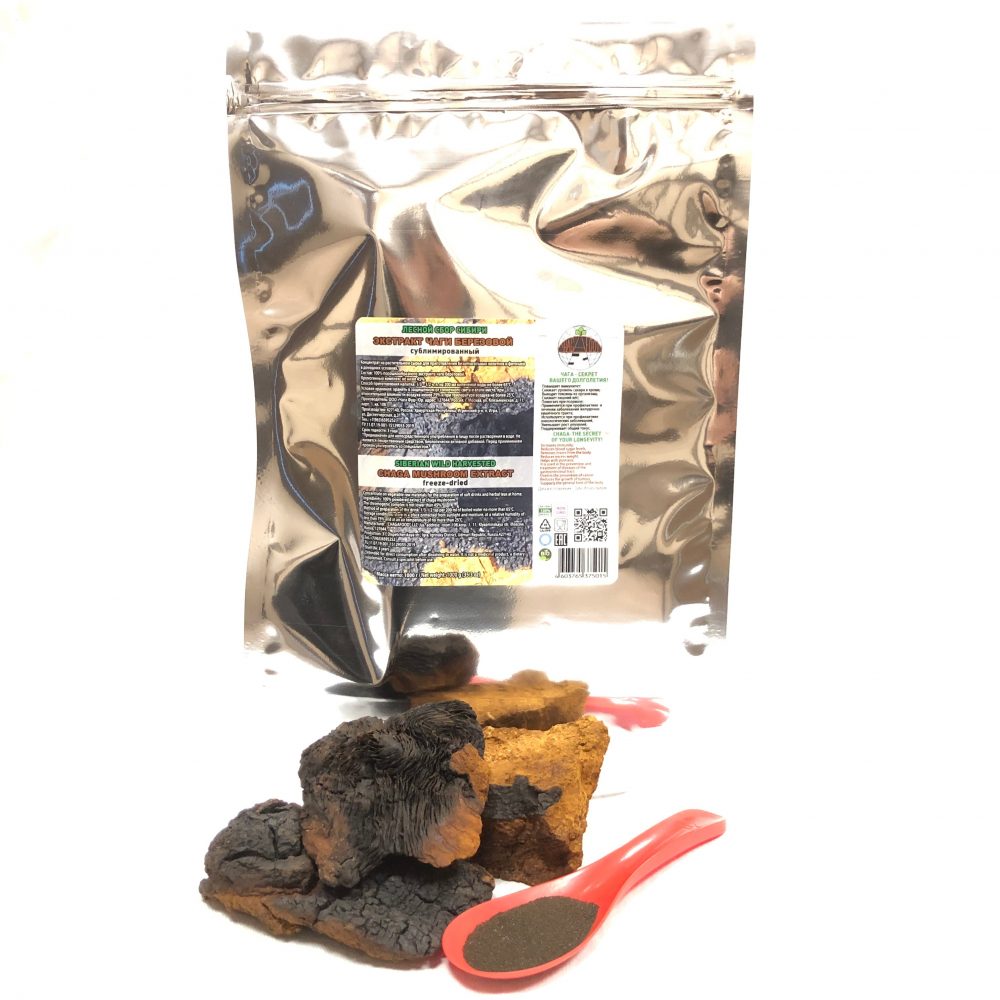 Экстракт гриба чаги натуральный, упаковка по 1 кг